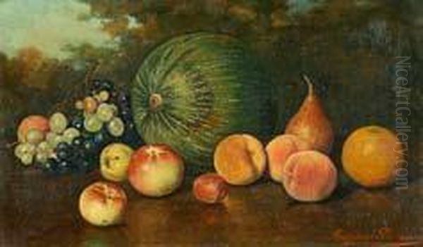 Bodegon De Frutas. Oil Painting by Cayetano Benavent Rocamora