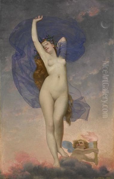 L'aurore Oil Painting by Adolphe Alexandre Lesrel