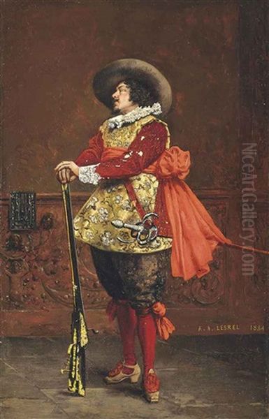 The Sentry Oil Painting by Adolphe Alexandre Lesrel