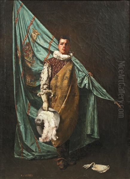 Mousquetaire Oil Painting by Adolphe Alexandre Lesrel