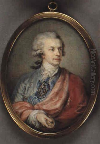 Count Michael George Mniszech Oil Painting by Wincenty de Lesseur