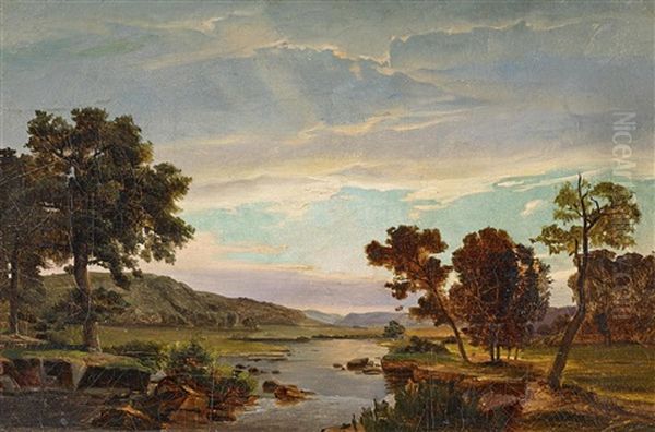 Romantische Landschaft Oil Painting by Karl Friedrich Lessing