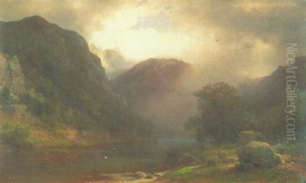 Aufziehendes Gewitter Oil Painting by Karl Friedrich Lessing