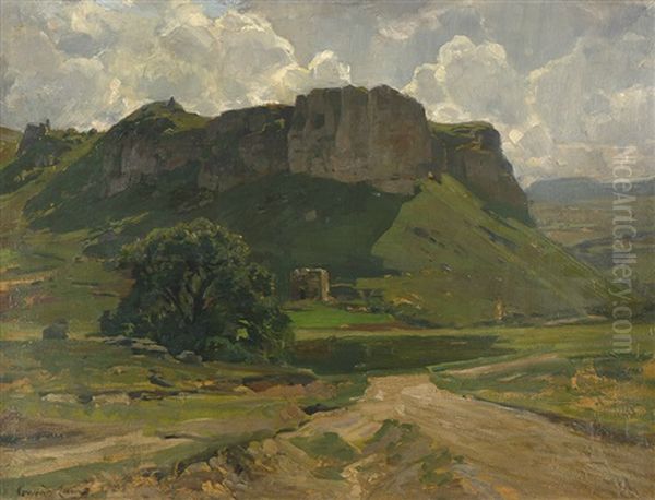 Der Lilienstein, Sachsische Schweiz Oil Painting by Konrad Ludwig Lessing