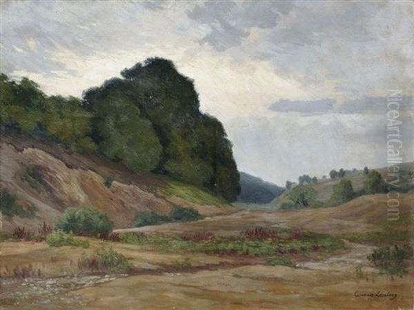 Fluslandschaft Im Sommer Oil Painting by Konrad Ludwig Lessing