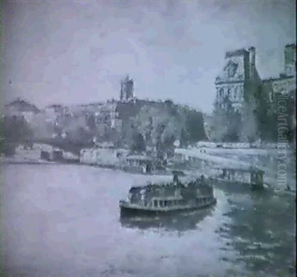 Vue De Paris Oil Painting by Henri-Emile Lessore