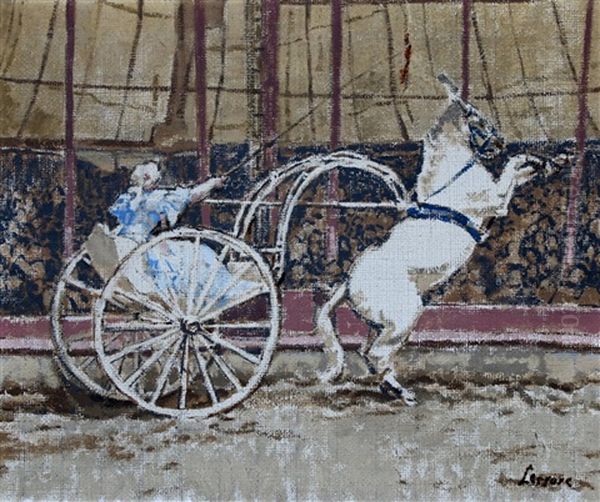 Circus At Bath Oil Painting by Therese Lessore