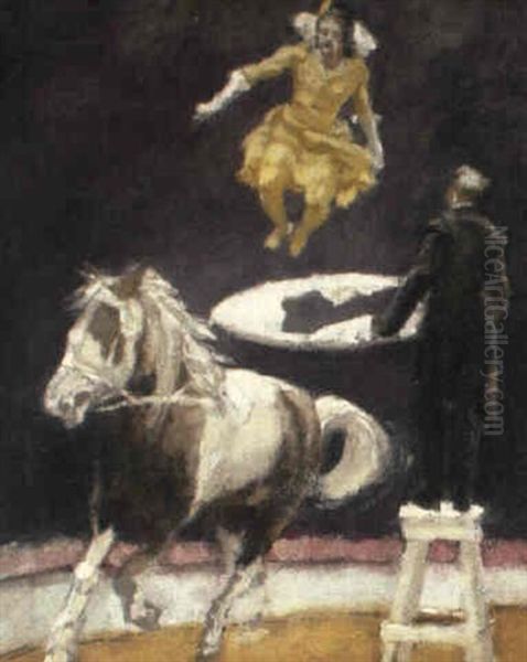 Circus Act Oil Painting by Therese Lessore