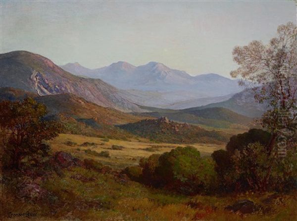 Landscape At Dusk by Leonard Lester