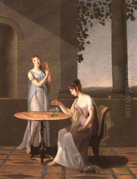 La Consultation De L'oracle Oil Painting by Pierre-Etienne Lesueur