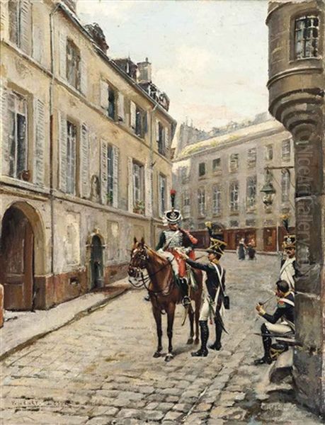 The General's Dispatch Oil Painting by Henri Victor Lesur