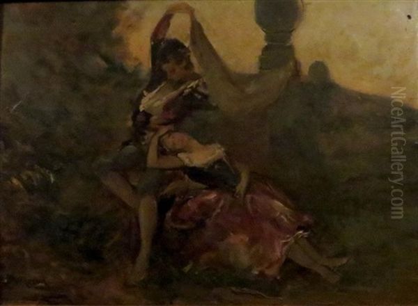 Corrida Amoureuse Oil Painting by Henri Victor Lesur