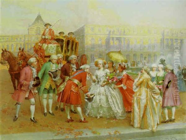 The Greeting by Henri Victor Lesur