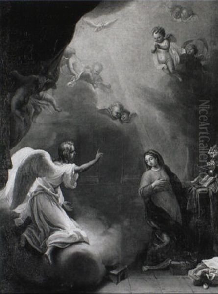 The Annunciation Oil Painting by Pierre Letellier