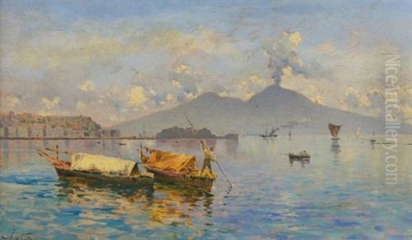 Naples Oil Painting by Antonino Leto