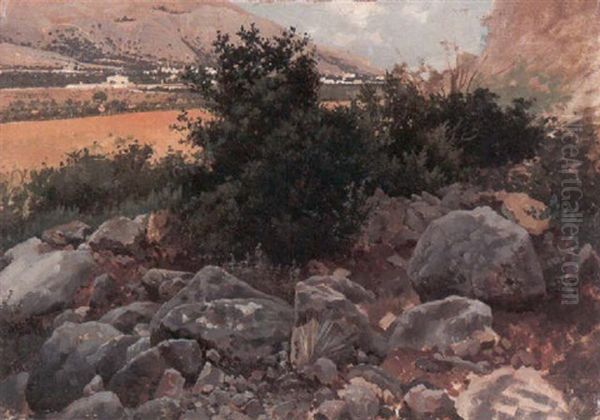 Paesaggio Siciliano Oil Painting by Antonino Leto