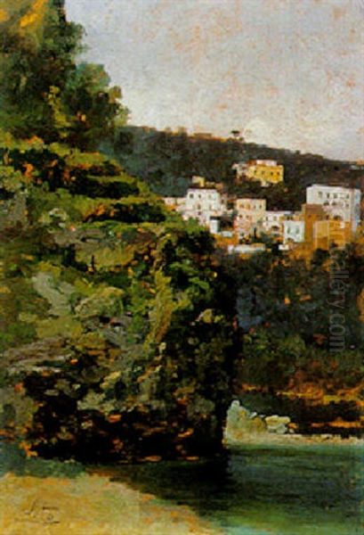 Scorcio Di Capri Oil Painting by Antonino Leto