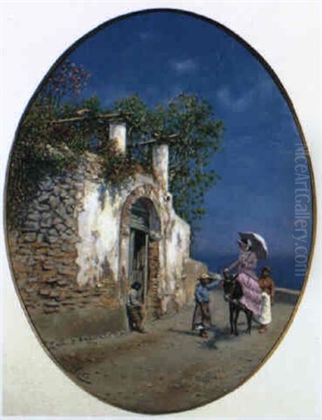 Scorcio Caprese Oil Painting by Antonino Leto