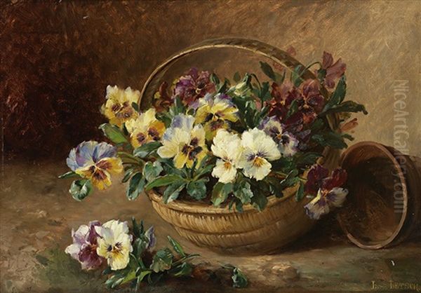 Stilleben Mit Stiefmutterchen Oil Painting by Louis Letsch