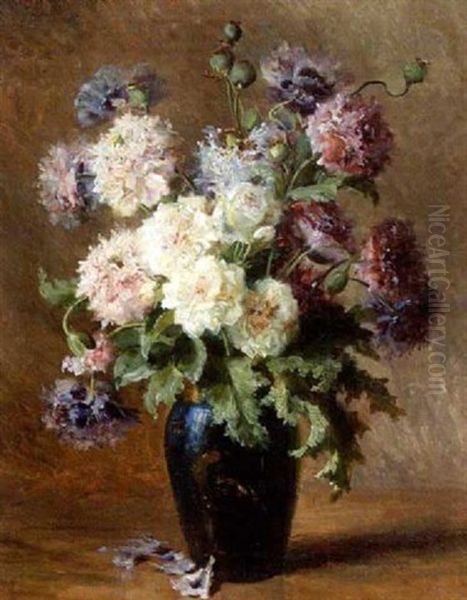 Blumenstillleben Oil Painting by Louis Letsch