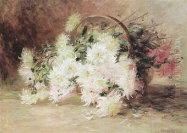 Korb Mit Chrysanthemenbluten Oil Painting by Louis Letsch