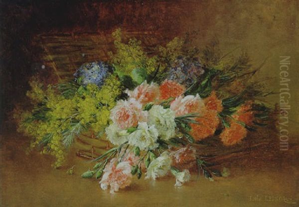 Blumenbouquet Oil Painting by Louis Letsch