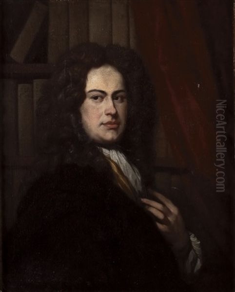 Portrait D'homme Oil Painting by August Leu the Younger