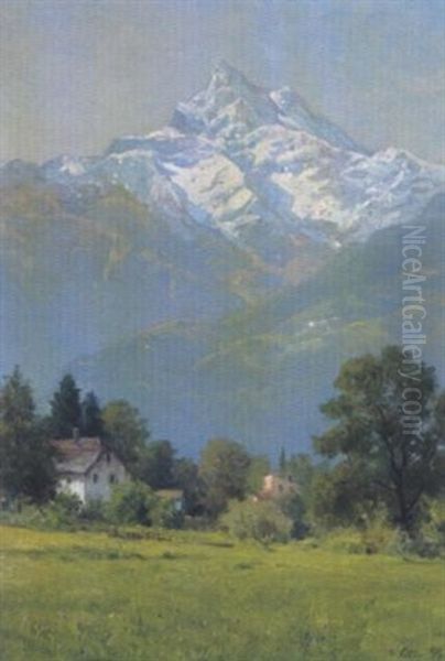 Fruhlingslandschaft Oil Painting by Otto-Friedrich Leu