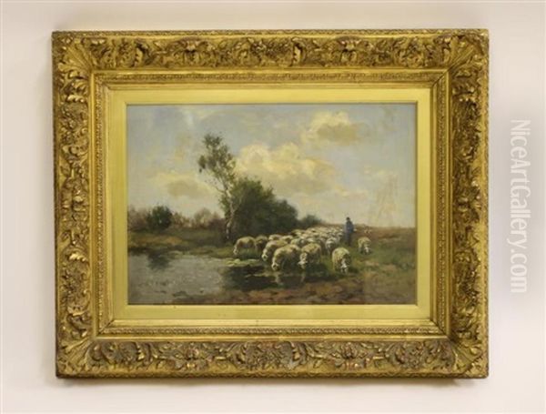 The Shepherd Oil Painting by Johannes Karel Leurs