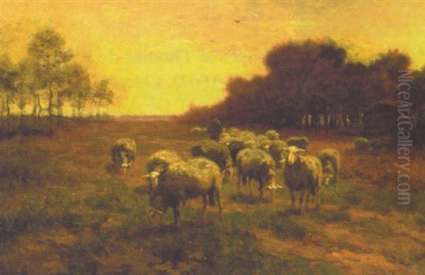 Changing Pastures Oil Painting by Johannes Karel Leurs