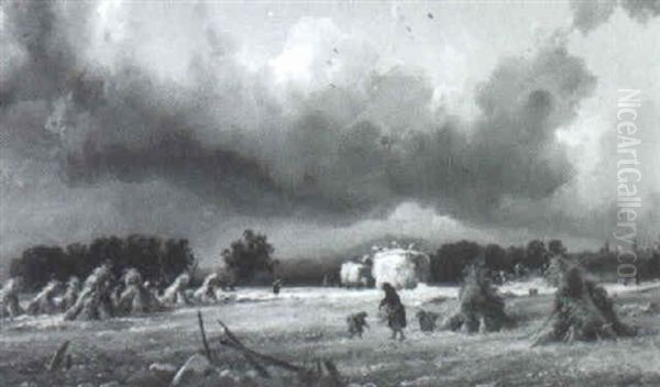 Aufziehendes Gewitter Oil Painting by Paul Leuteritz