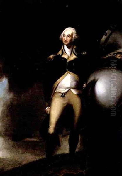 Portrait Of President George Washington Oil Painting by Emanuel Leutze