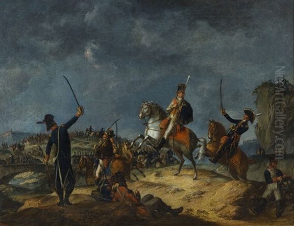 Episodio Das Guerras Peninsulares Oil Painting by Henri Leveque