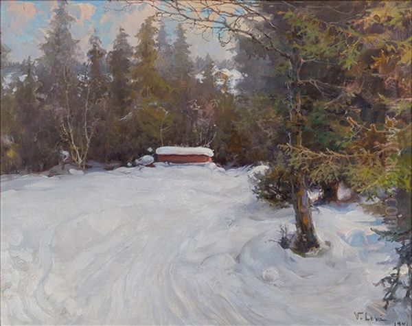 Winter Mood Oil Painting by Vasili Levi