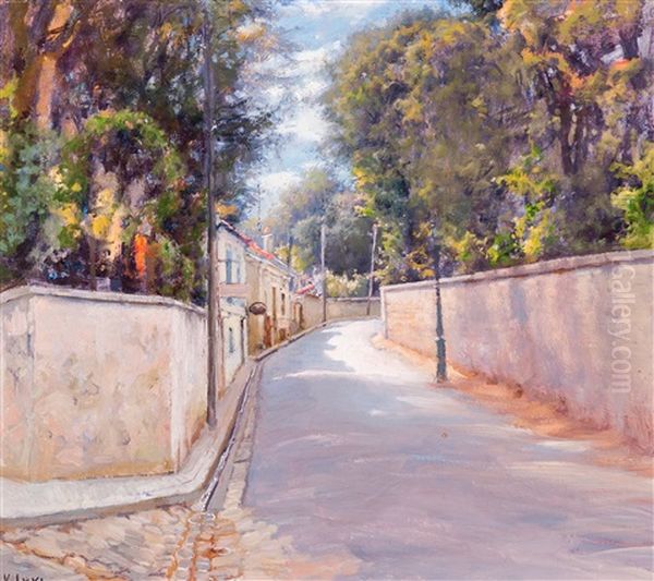 Street View Oil Painting by Vassilij Filippovich Levi