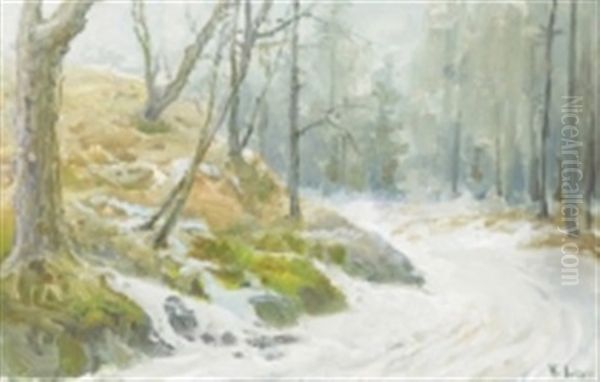 Vinter I Skogen Oil Painting by Vassilij Filippovich Levi