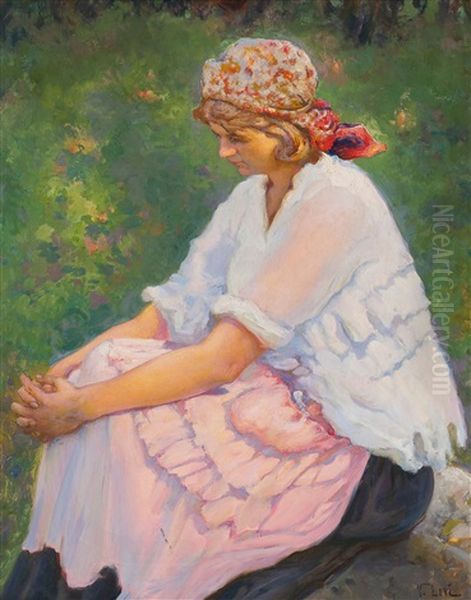 The Blond Gypsy Oil Painting by Vassilij Filippovich Levi