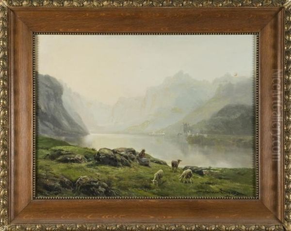 La Bergere Oil Painting by Theodore Levigne