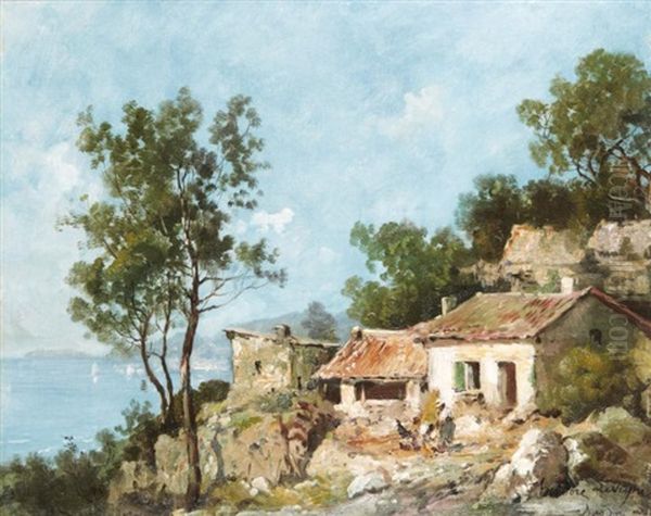 Paysage Provencal Oil Painting by Theodore Levigne