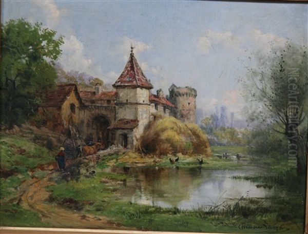 Ferme Fortifiee Oil Painting by Theodore Levigne