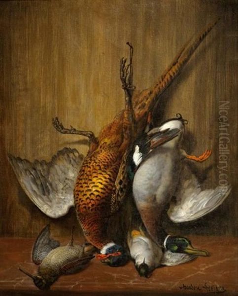 Nature Morte De Chasse Oil Painting by Theodore Levigne