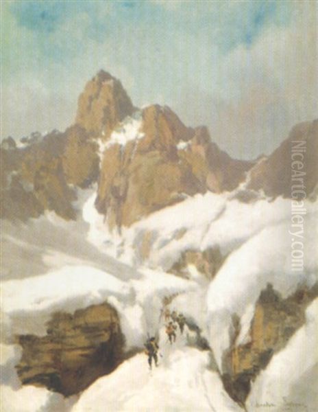 L'ascension De La Meige Oil Painting by Theodore Levigne