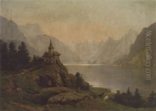 Tellskapelle Am Vierwaldstattersee by Theodore Levigne