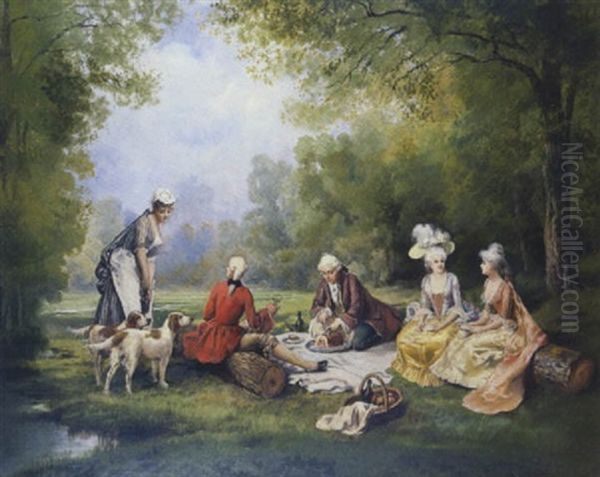 La Partie De Campagne Oil Painting by Theodore Levigne