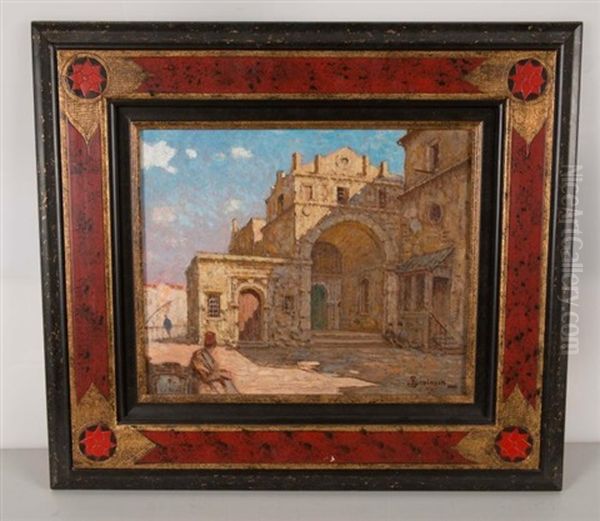 Mosquee, Alger Oil Painting by Sophus Theobald Levinsen