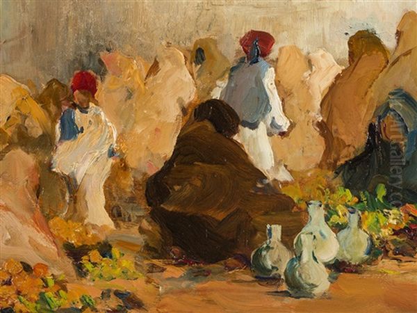 Tripoli Oil Painting by Giuseppe Augusto Levis