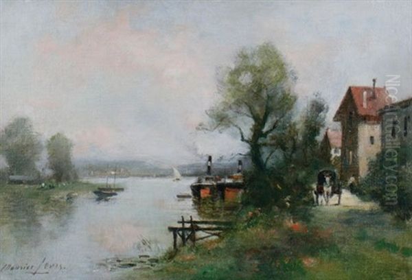 Cart By A Towpath Oil Painting by Maurice Levis