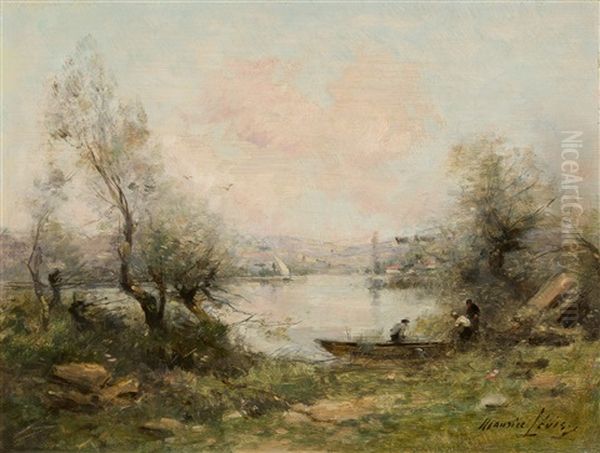 Au Bord De La Riviere Oil Painting by Maurice Levis