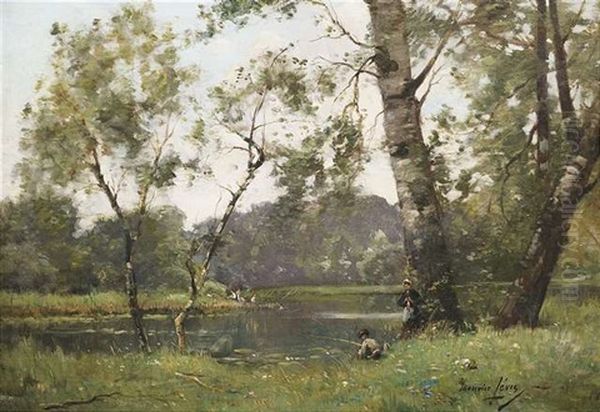 Flusslandschaft Bei Mortefontaine by Maurice Levis