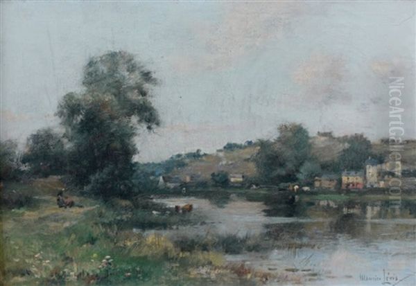 La Pointe De L'etang A Bain De Bretagne Oil Painting by Maurice Levis